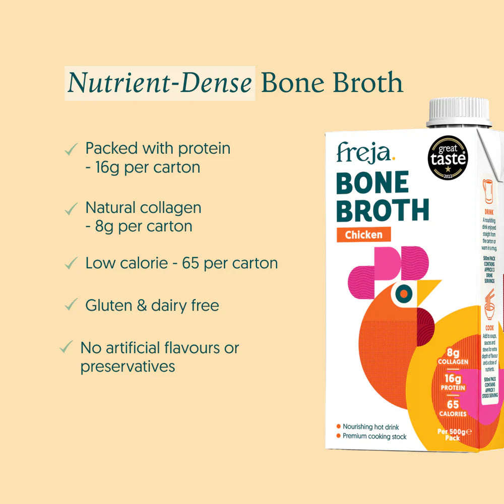 Freja Sipping Bone Broth - Classic Chicken