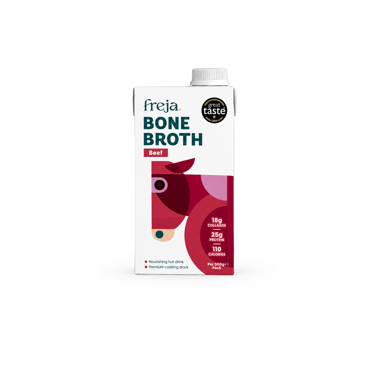 Freja Sipping Bone Broth - Classic Beef