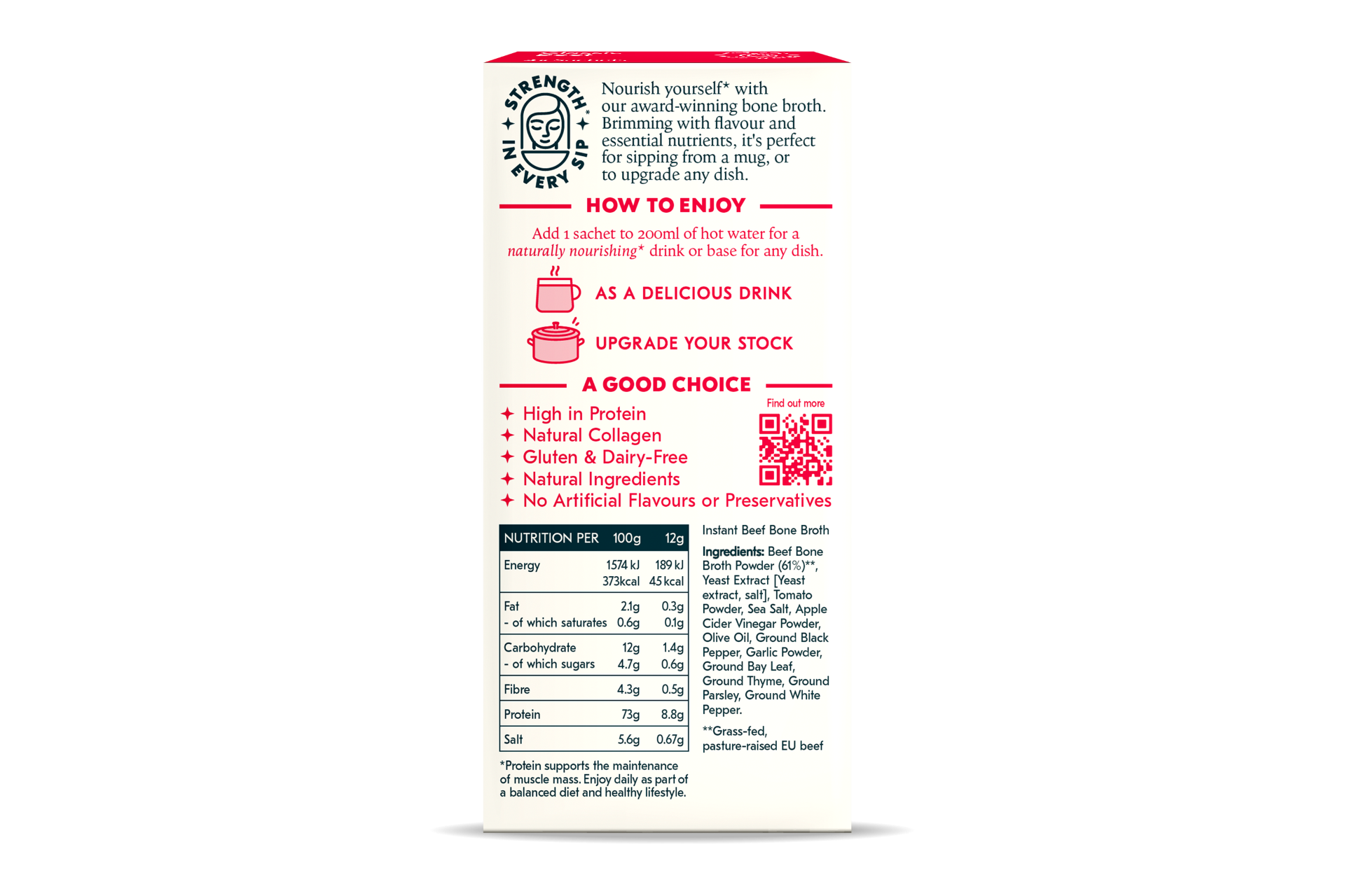 Freja Instant Bone Broth – Classic Beef